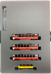 KATO 10-1656 -  Rhätische Bahn (RhB) "BERNINA EXPRESS" (new logo / 4 cars add-on set)
