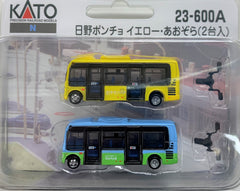 KATO 23-600A - N Scale Bus (Hino Poncho / Yellow and Blue)
